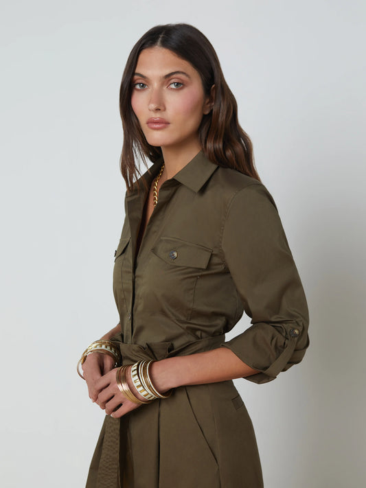 L'AGENCE - Pearson Military Blouse in Pine