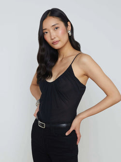 L'agence - Gelina Rushed Bodysuit in Black