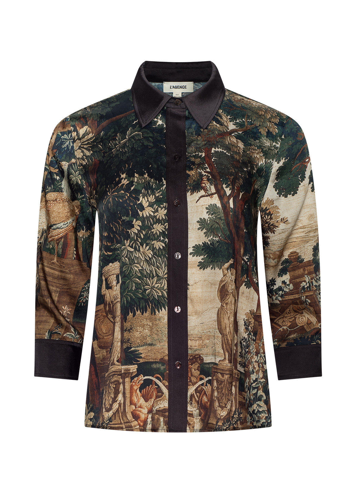 EULALIE PRINT PLACEMENT BLOUSE