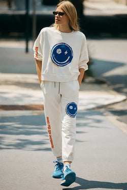 Electric & Rose - Classic Sweatshirt in Smiley Ivory