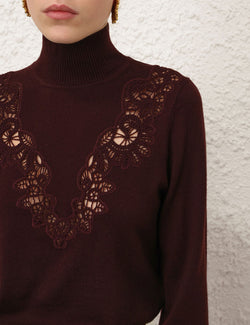 Zimmermann - Valiant Merino Lace Turtleneck