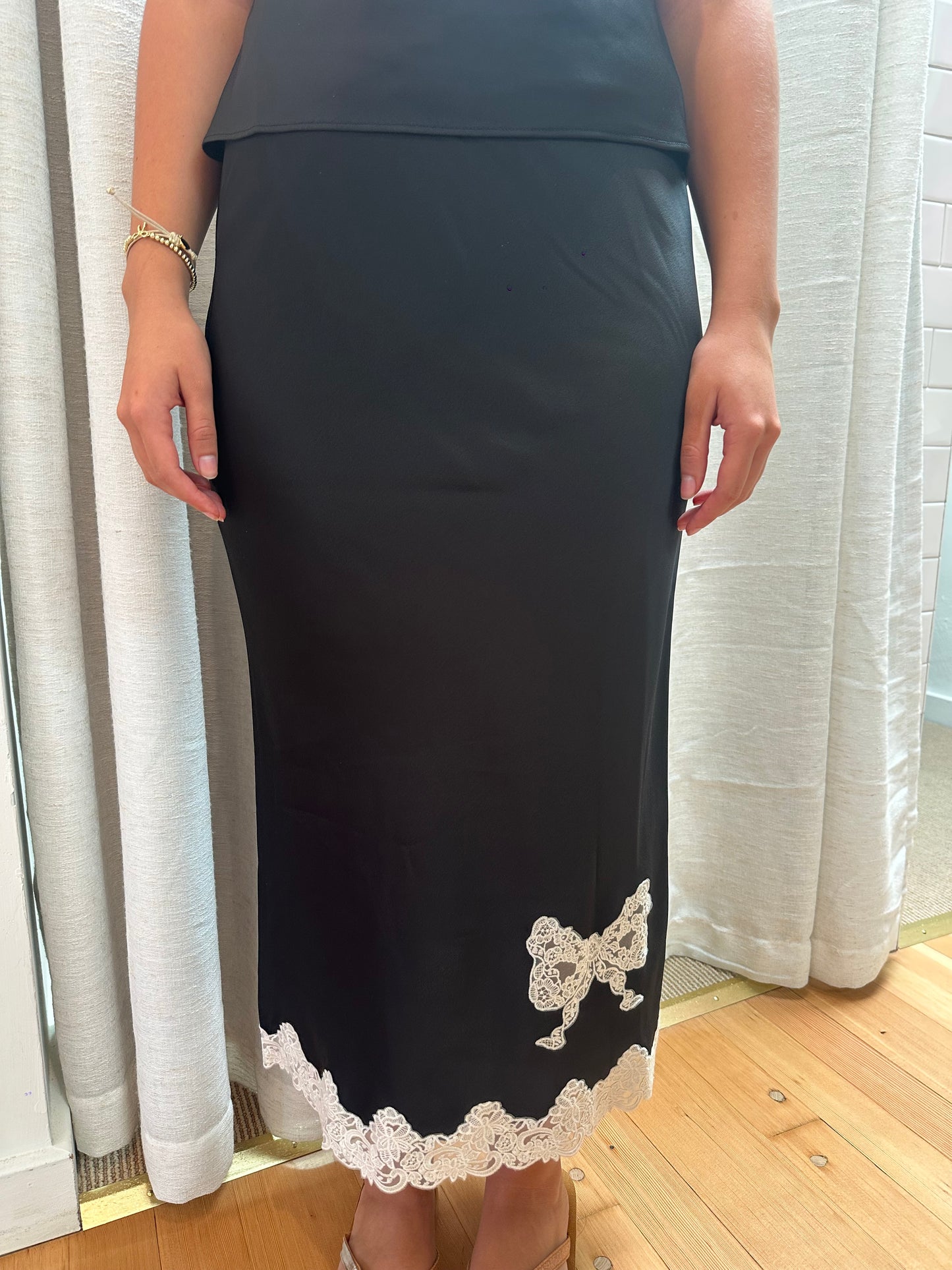 LoveShackFancy - Avelaine Skirt in Black