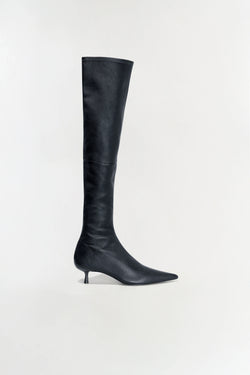 SIMKHAI - Joni Stretch Leather Over-The-Knee Boot in Black