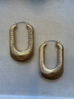 Xtraordinary Flair - Oval Statement Hoops in Gold