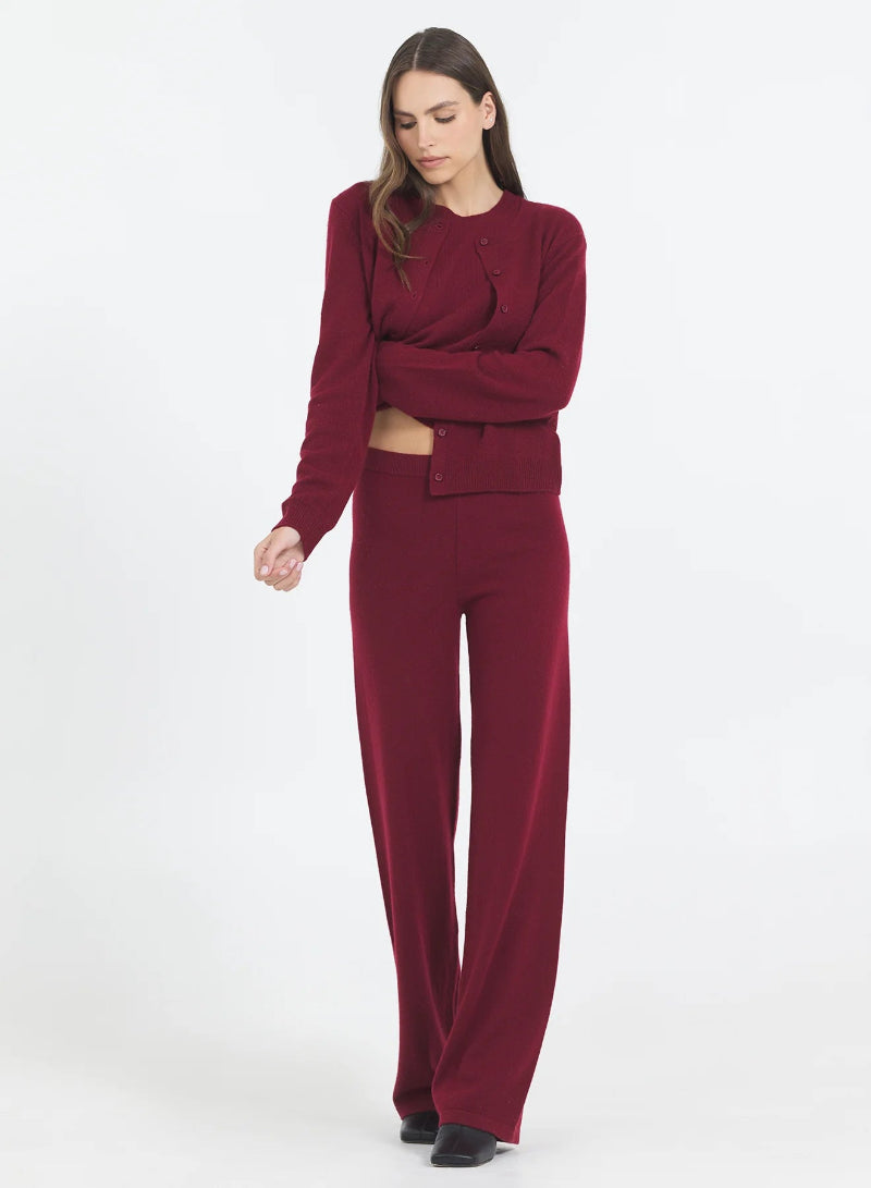 One Grey Day - Forbes Cashmere Pant in Currant