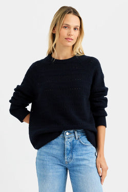 One Grey Day - Lucille Cashmere Crewneck in Galaxy