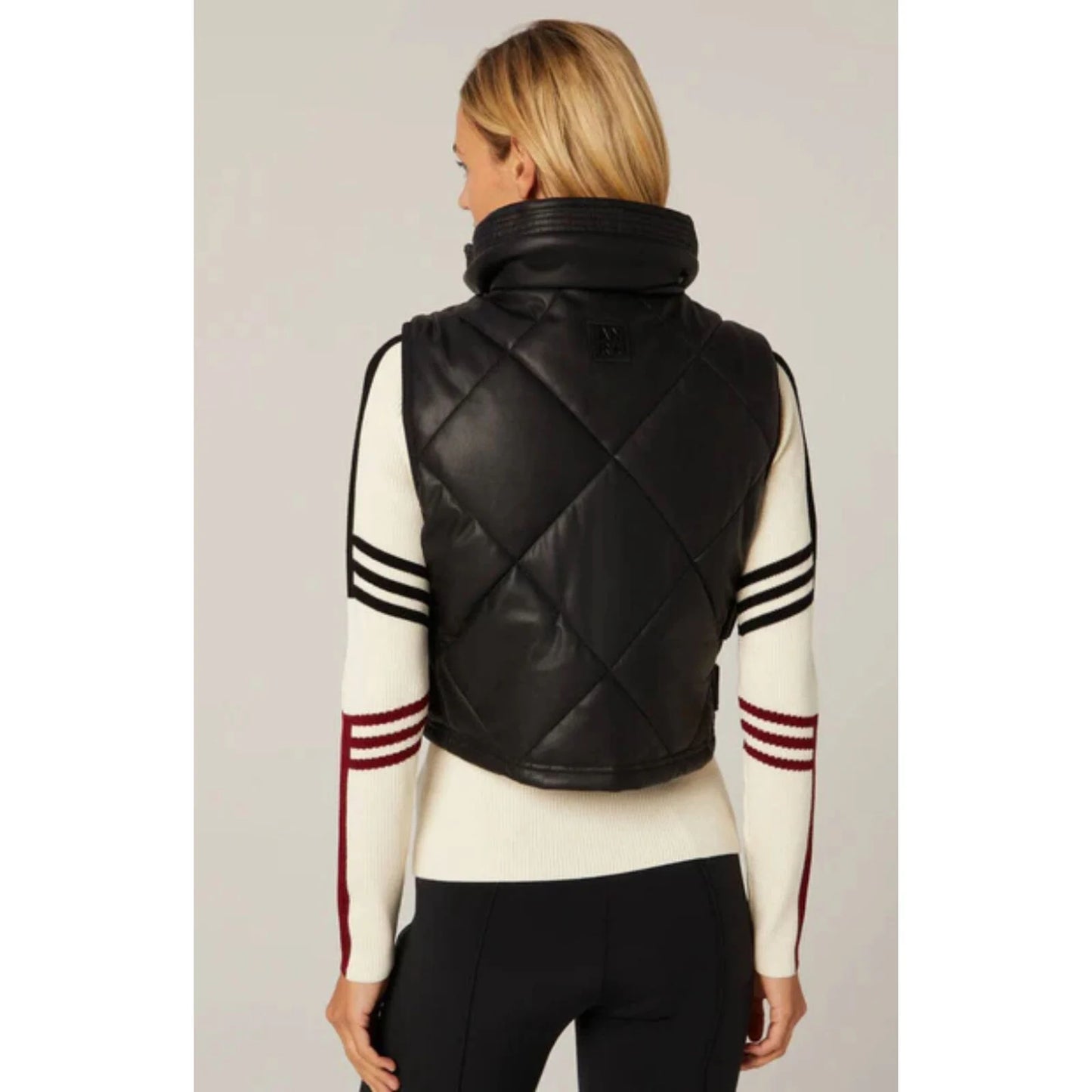 Alp-n-Rock - La Vitesse II Cropped Vest in Black Faux Leather