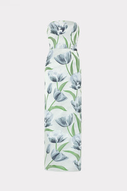 Milly - Orion Tulip Jacquard Dress in Blue