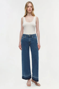 SIMKHAI - Jude Mid Rise Crop Wide Leg in Marine