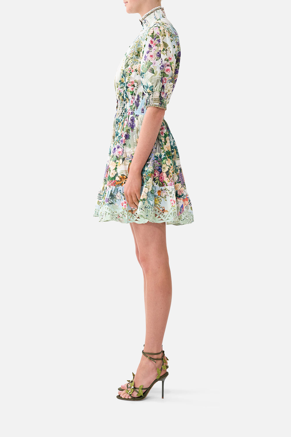 SHORT DRESS WITH SHIRRED WAIST