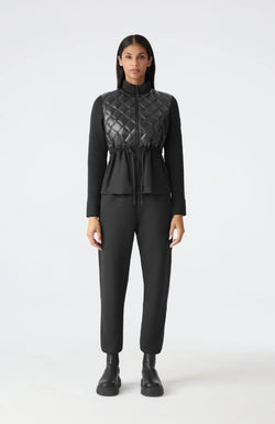Mackage - ADITA Light Down Hybrid Jacket with Peplum Hem in Black
