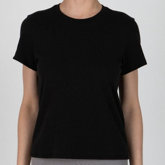 ATM - Heavyweight Jersey Short Sleeve Crew Neck Tee in Black Viva O Sol