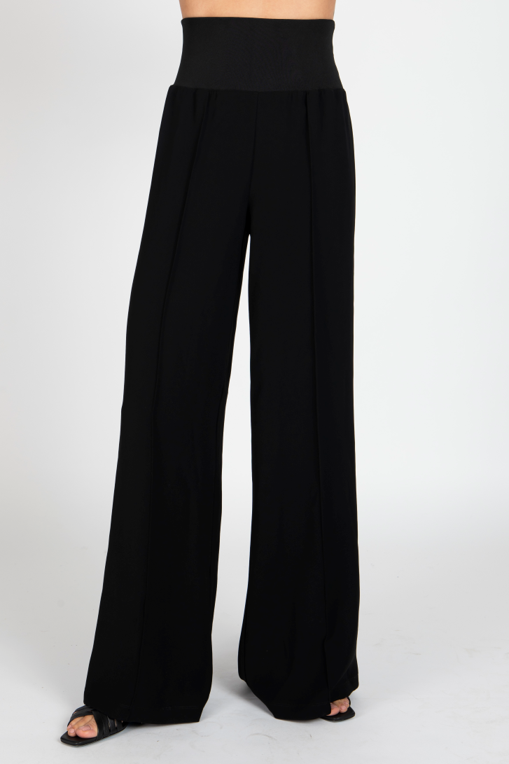 ATM - Crepe Twill Palazzo Pant in Black