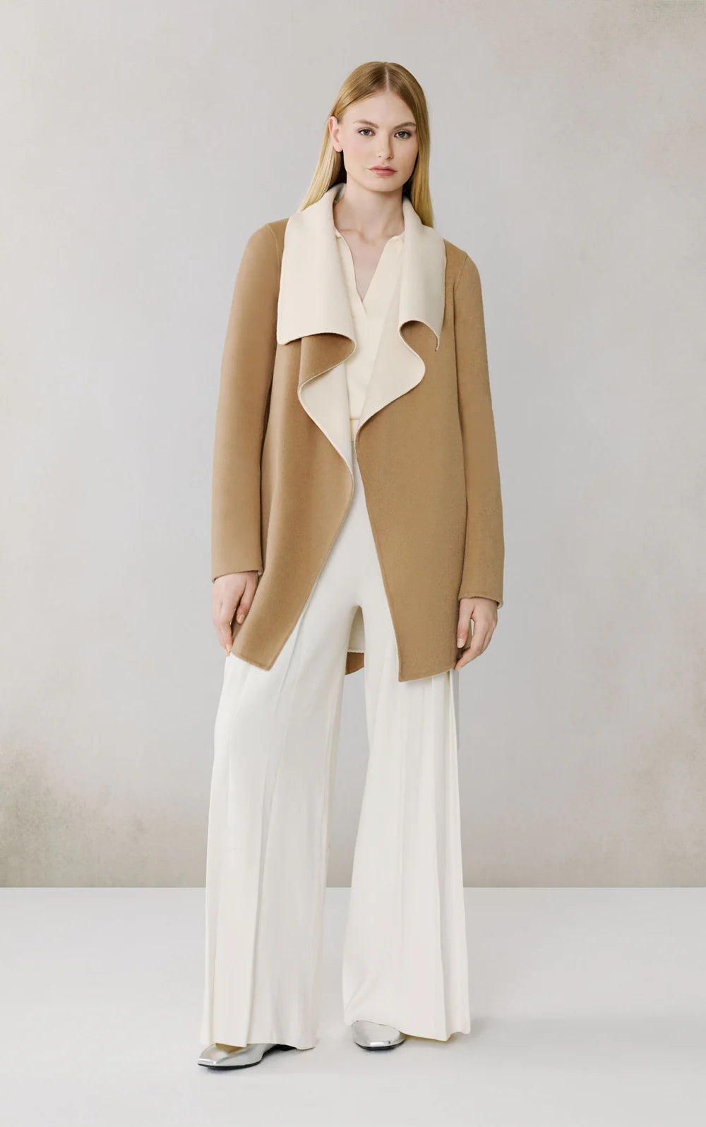 Soia & Kyo - Bridgette Ladies Belted Light Wool Coat in Teak Powder