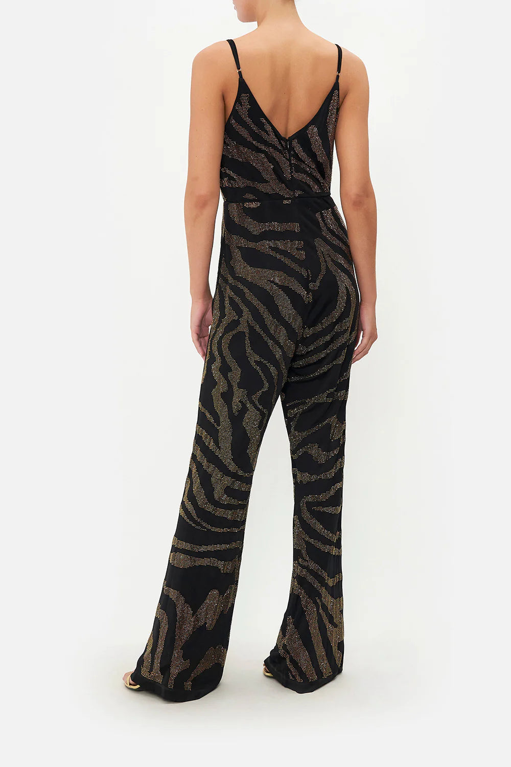 Camilla - Twist Front Jersey Jumpsuit in Tame My Tiger – Viva O Sol