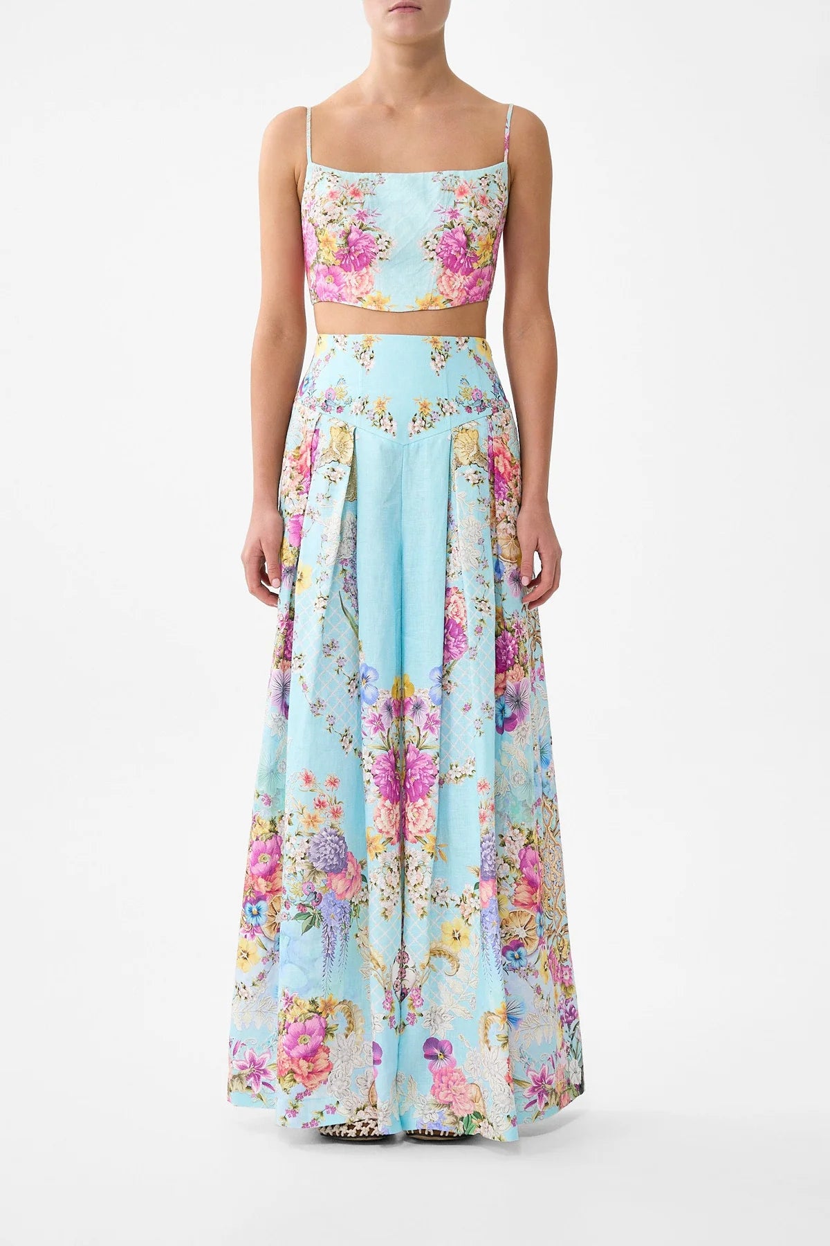 Camilla - Corset Waist Wide Leg Pant