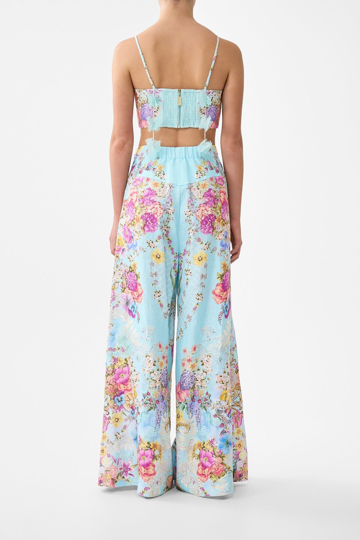 Camilla - Corset Waist Wide Leg Pant