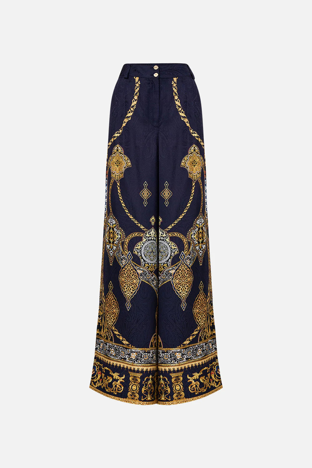 Camilla - Wide Leg Waisted Pant in The Imperial Gate