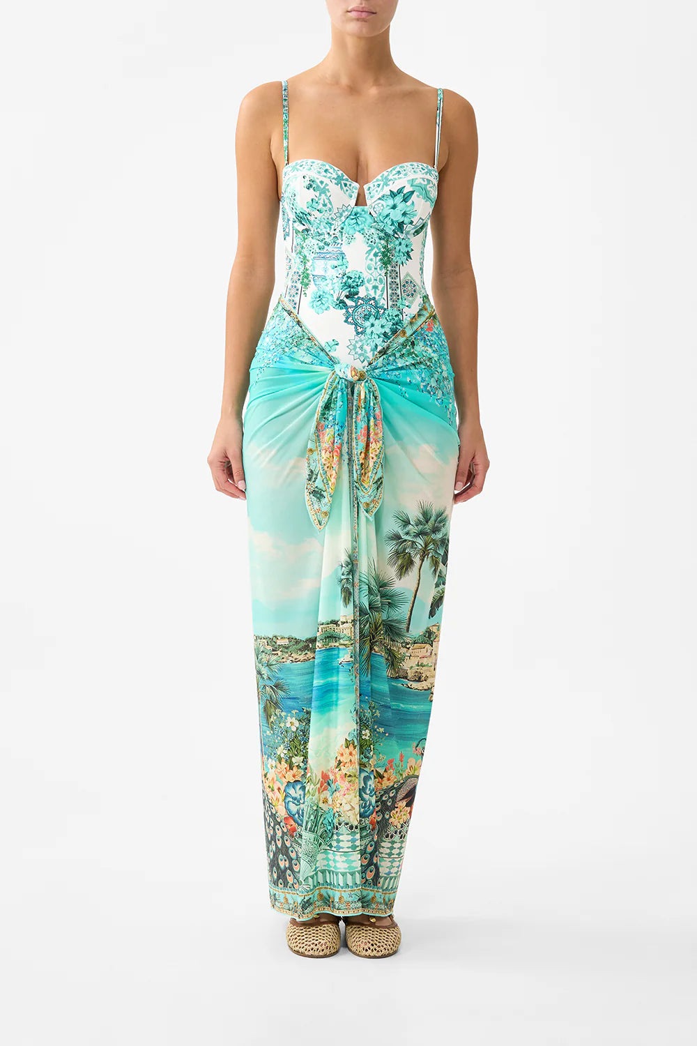 Camilla - Multi Wear Long Sarong in Balearic Bebé