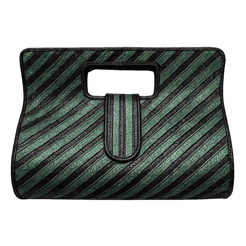 Claudia Botero Designs - New Clutch Medium in Green Black
