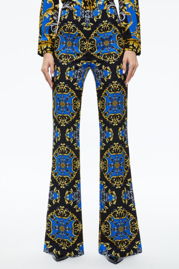 alice + olivia - Teeny Fit Flare Boot Pant in Regal Romance Viva O Sol