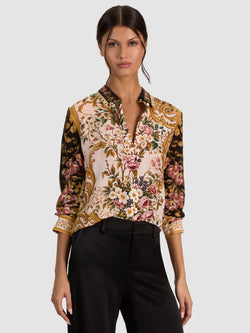 alice + olivia - Willa Plkt Top in True Grandeur