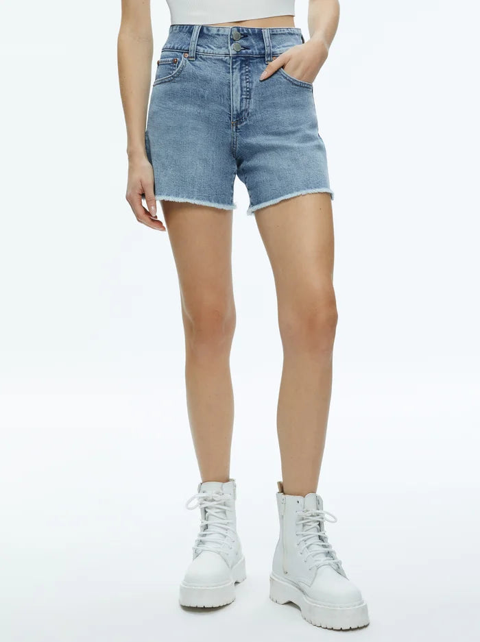 alice + olivia - Han Hr Wwb Shorts in Rockstar Blue Viva O Sol