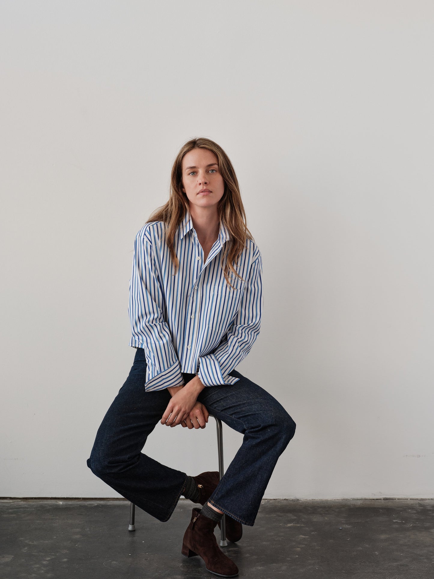 Cissa - The SHORTY Shirt in Poole Stripe