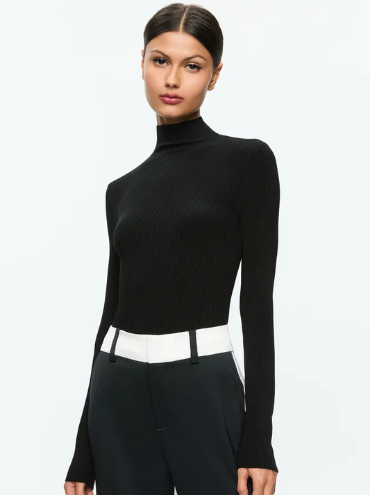 alice + olivia - Roberta Long Sleeve Rib Turtleneck