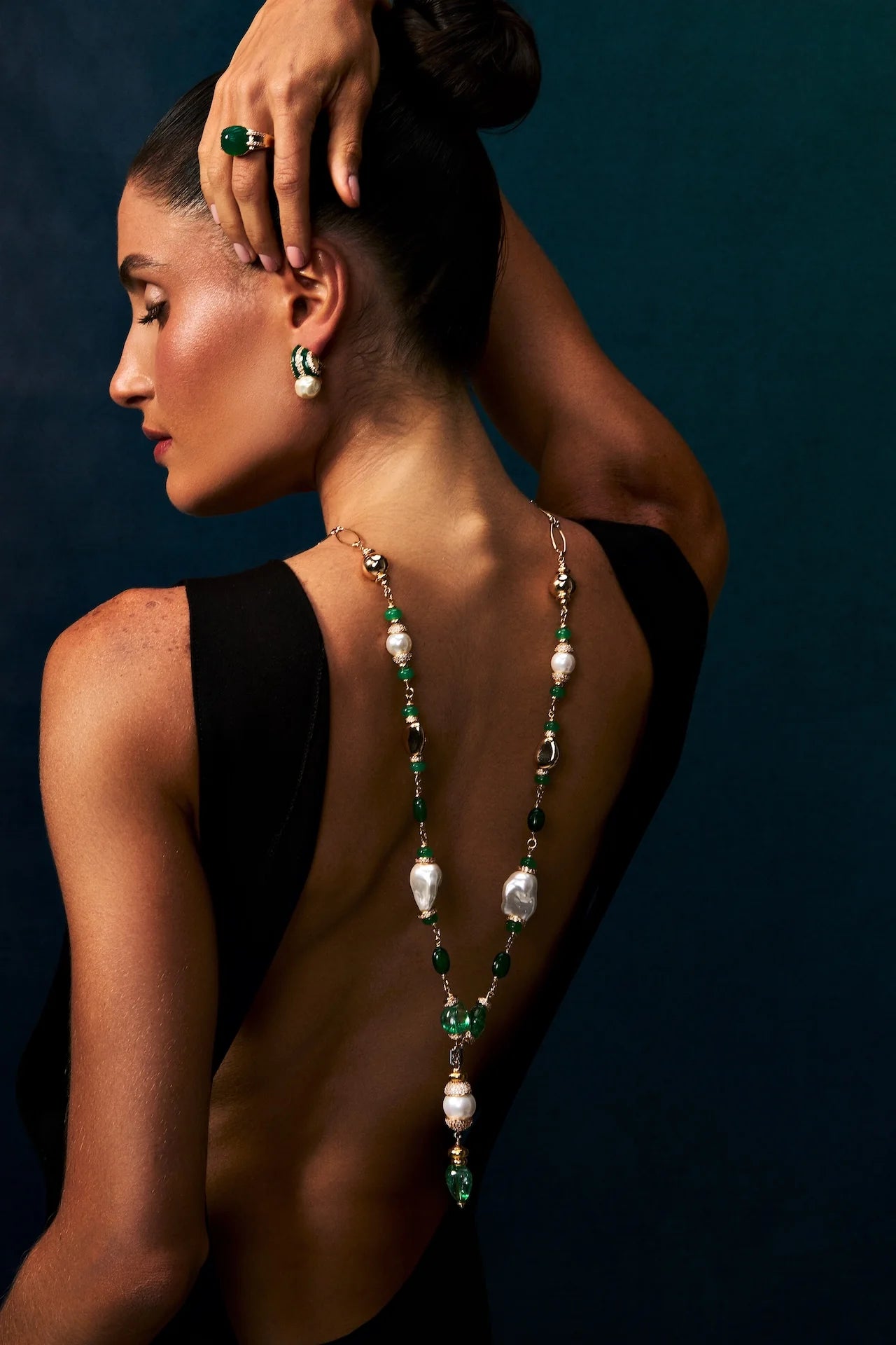 Cristina Sabatini - Graz Necklace in Gold Green