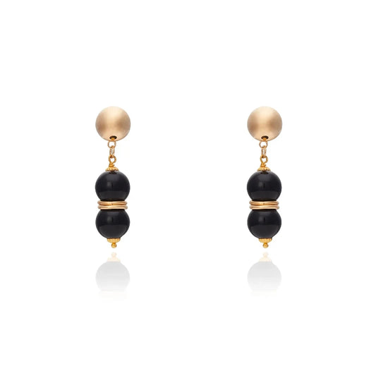 Cristina Sabatini - Mini Taj Mahal Earring in Black Gold