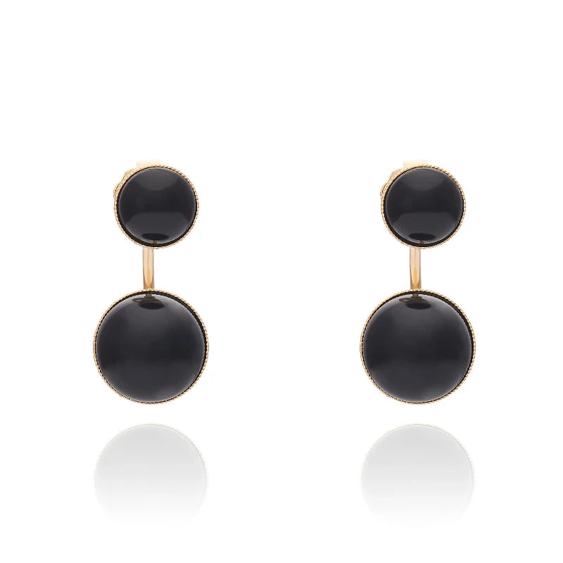 Cristina Sabatini - Rina Drop Earring in Black Gold