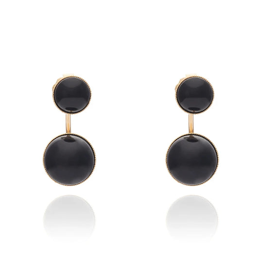 Cristina Sabatini - Rina Drop Earring in Black Gold