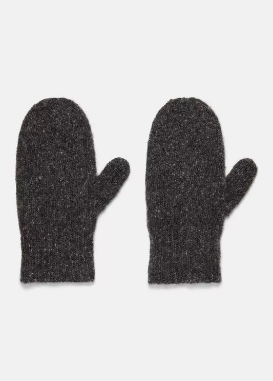 Vince. - Cashmere Donegal Mitten in Charcoal