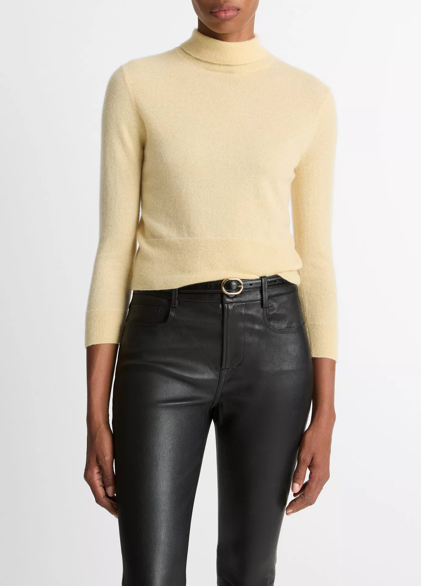 Vince. - 3/4 Sleeve Mock Neck in Palazzo