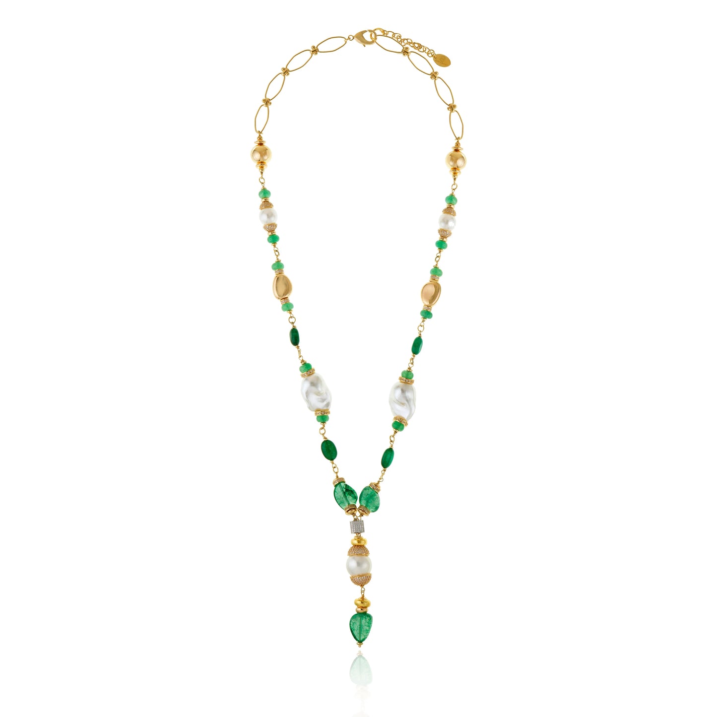 Cristina Sabatini - Graz Necklace in Gold Green