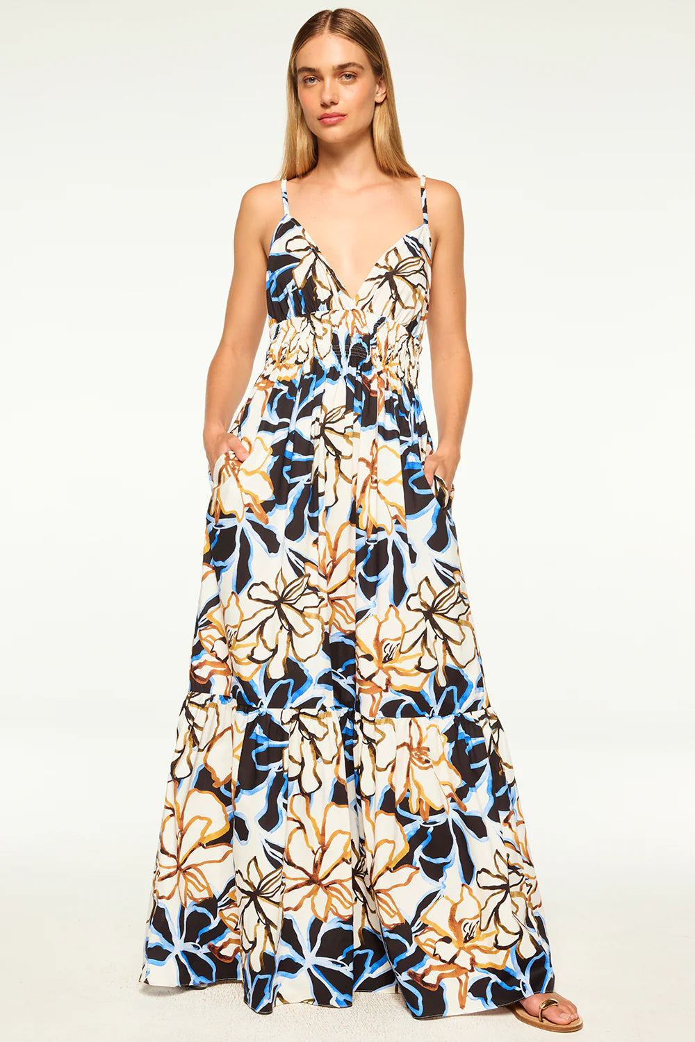 Misa Los Angeles - Cintra Dress in Bold Blooms Cintra