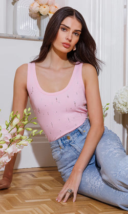 Generation Love - Evita Emb Top in Soft Rose