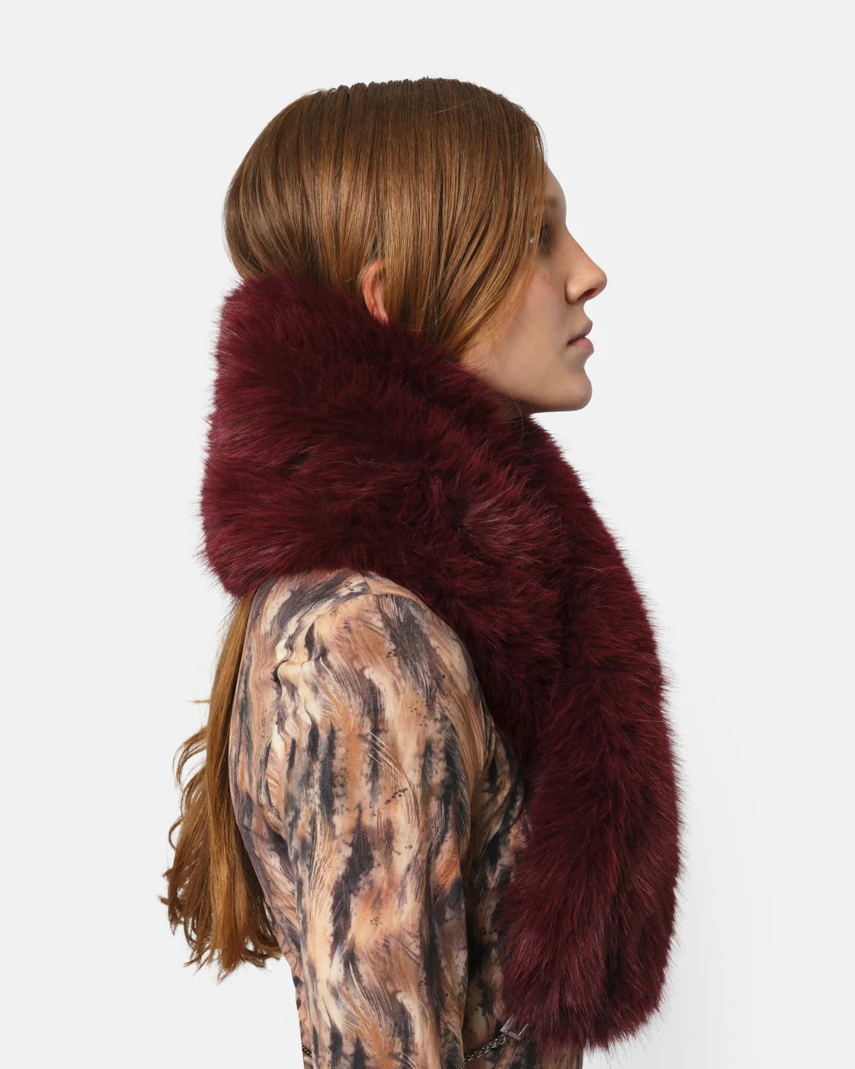 APPARIS - Dakota Sable Shawl in Merlot