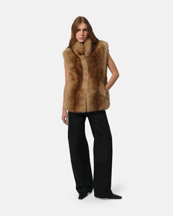 APPARIS - Laila Mink Vest in Blonde Mink