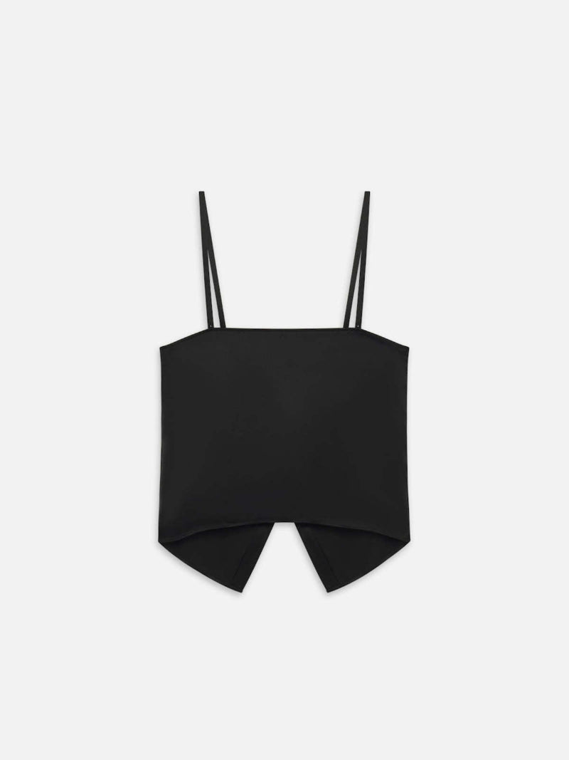 FRAME - The Silk Button Cami in Black