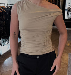 Karina Grimaldi - Serene Jersey Top in Khaki