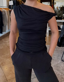 Karina Grimaldi - Serene Jersey Top in Black