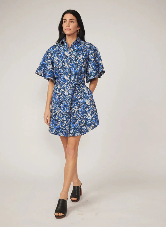 Gilner Farrar - Erika Dress in Blue Bandhani