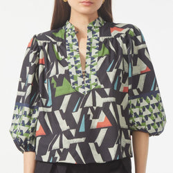 Gilner Farrar - Bethany Blouse in Black Forest