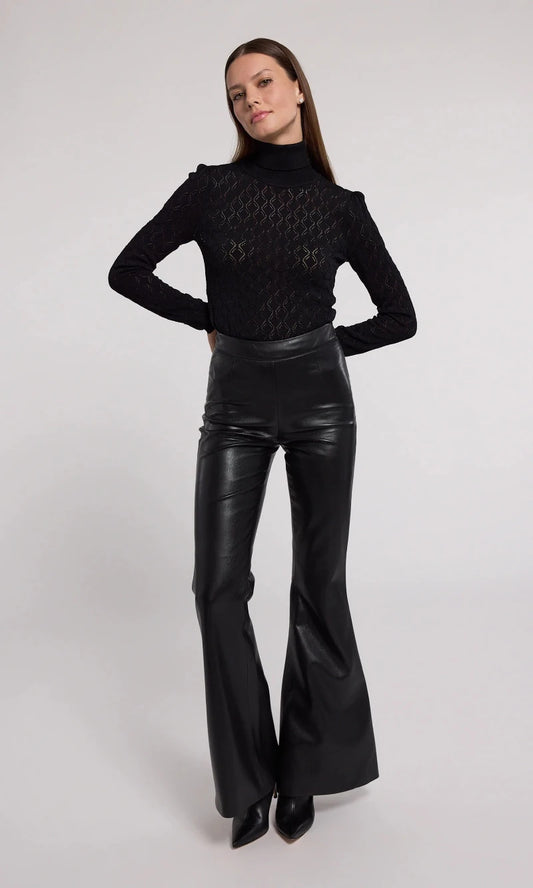 Generation Love - Natasha Pointelle Sweater in Black