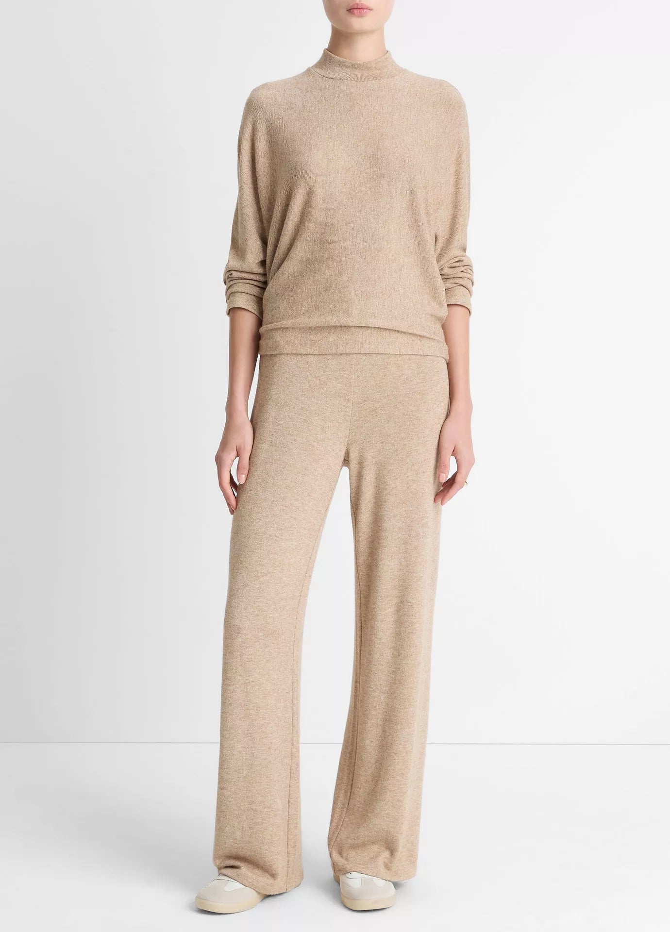 vince. - Cozy Wide Leg Pant in Heather Bruna