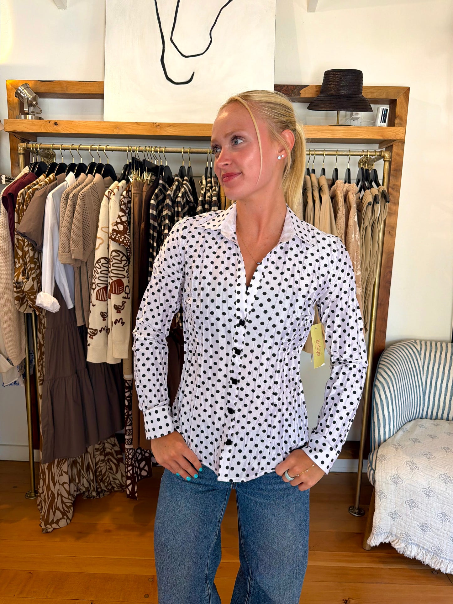 Beluva - Webster Dots in White/Black