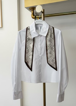 KAOS - Camicia Donna Shirt with Scarf in White