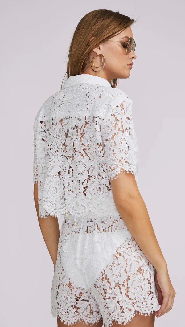 GENERATION LOVE - Juni Lace Shirt in White
